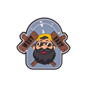Parche PVC Beardman OUTBACK con velcro, diseño hombre barbudo, aprox. 75 x 80 mm