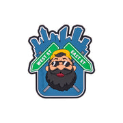 Parche PVC Beardman URBAN con imagen de hombre barbudo y velcro, aprox. 75 x 70 mm