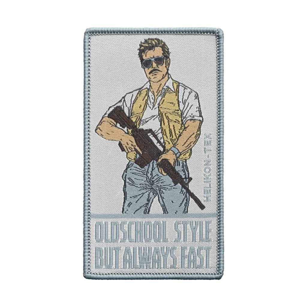 Parche DELTA OPERATOR velcro edición retro HELIKON, soldado DELTA FORCE con ropa de los 90