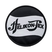 Parche redondo negro HELIKON-TEX con velcro, diseño retro