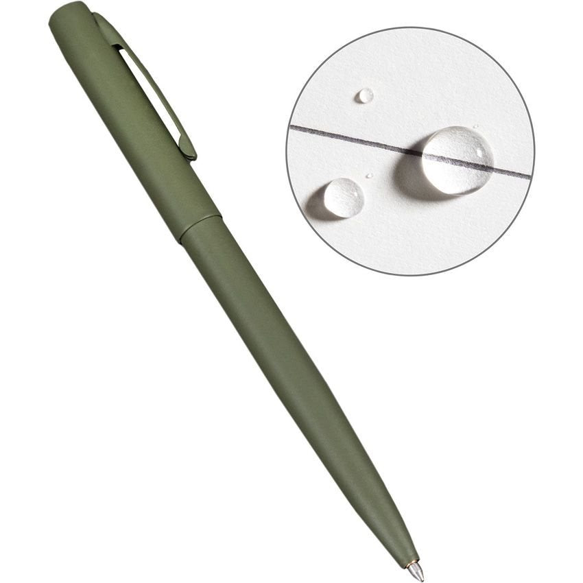 Bolígrafo Metal Clicker All-Weather, tinta negra, cuerpo metálico de 125 mm