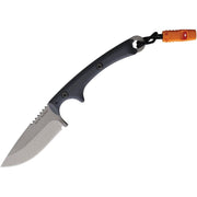 Cuchillo SCOUT FEATHER negro con funda, hoja Drop point en acero VG-10