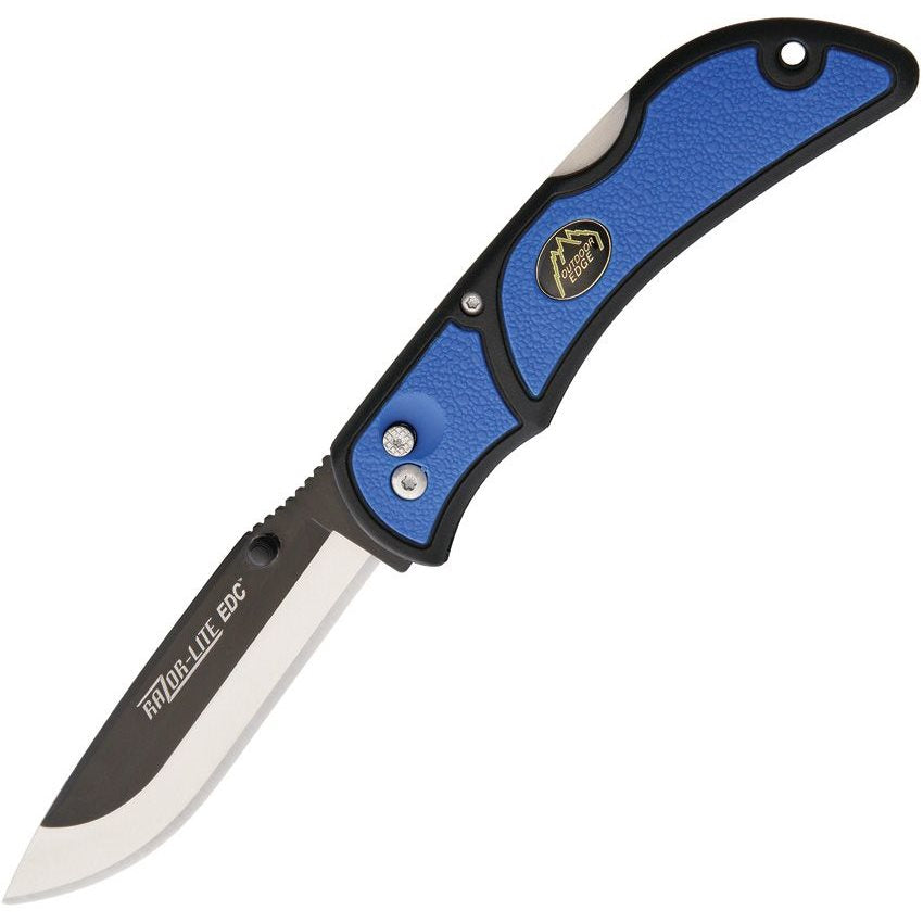 Navaja plegable RAZOR LITE EDC, hoja lisa intercambiable en acero inoxidable 420J2, color azul