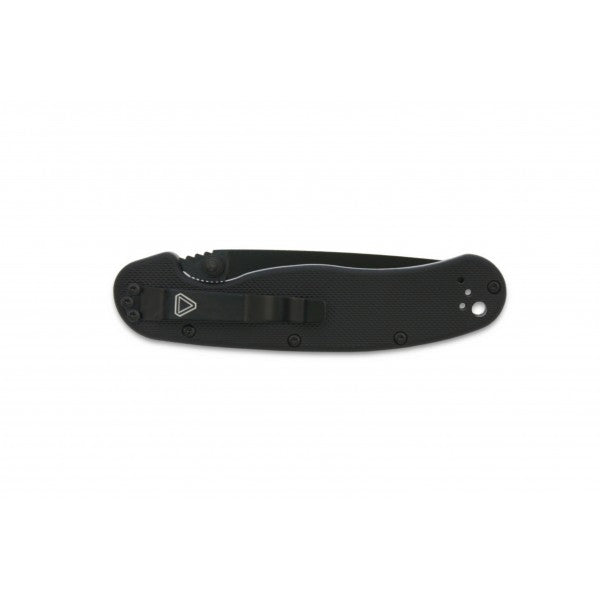 Navaja plegable ONTARIO RAT II negra con clip (EDC)