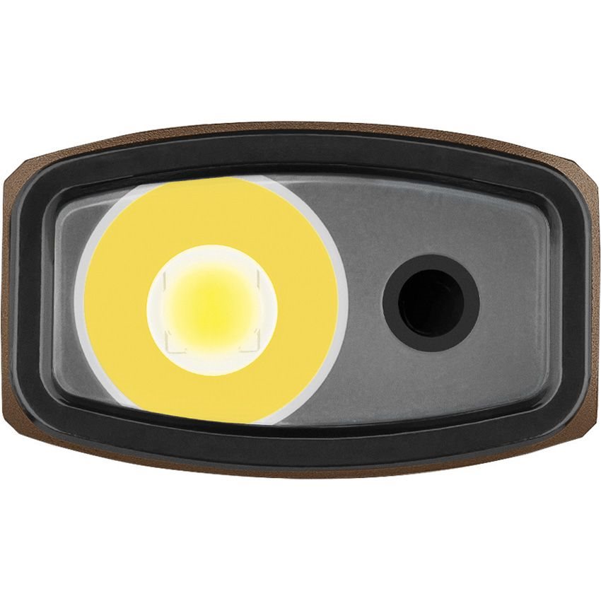 Linterna OLIGHT ARKFELD FLAT DESERT con láser verde y cuerpo de aleación de aluminio