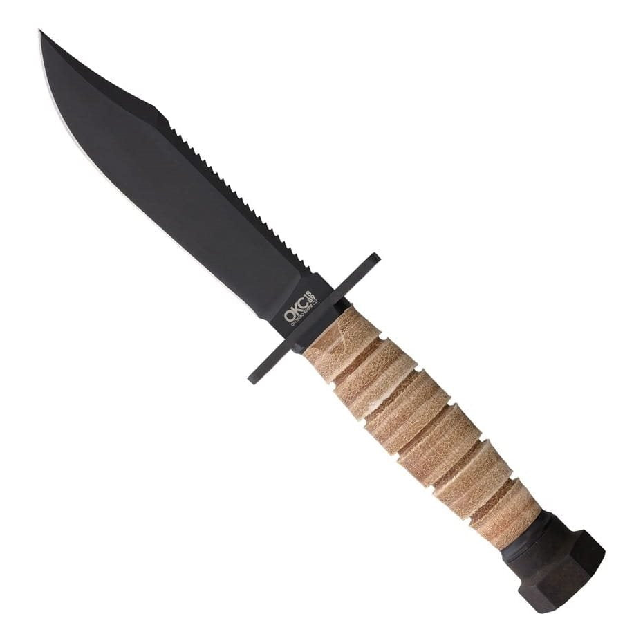 Cuchillo piloto AIR FORCE ONE con hoja parkerizada y funda de cuero