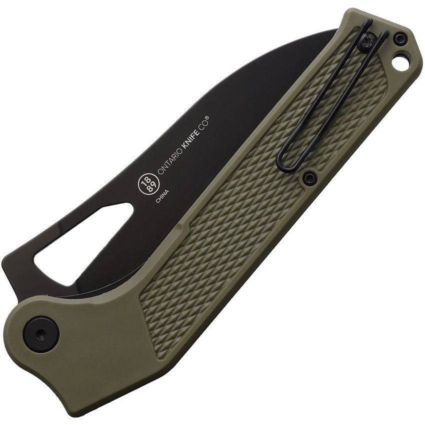 Navaja plegable CAMP PLUS EDC con hoja lisa, color verde