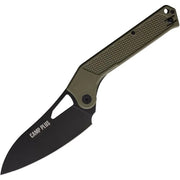 Navaja plegable CAMP PLUS EDC con hoja lisa, color verde
