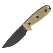 Cuchillo RAT-3, hoja 9,6 cm en 1095HC, full tang, con funda de nylon negra