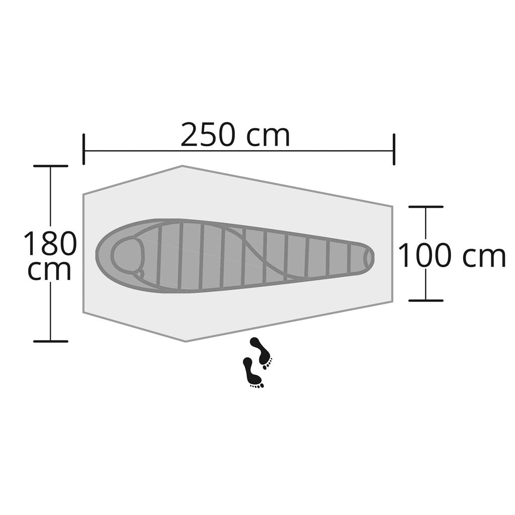 Tienda cúpula Hyggelig verde para 1 persona con suelo PE impermeable