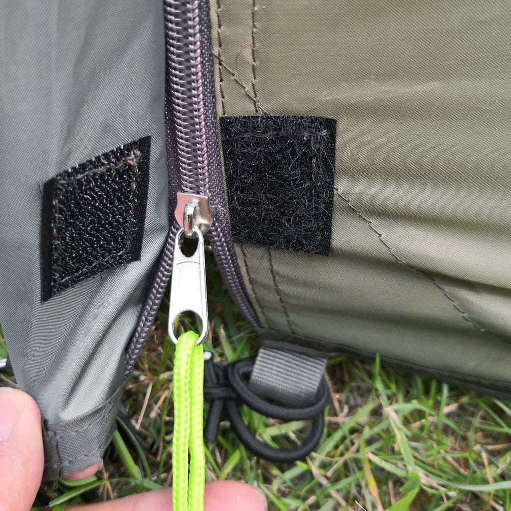 Tienda cúpula Hyggelig verde para 3 personas, poliéster resistente y suelo PE impermeable