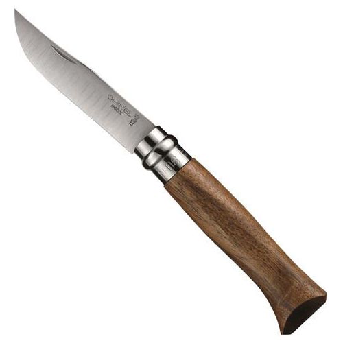 Navaja OPINEL VRI INOX No.08 con mango de nogal y hoja de acero inoxidable