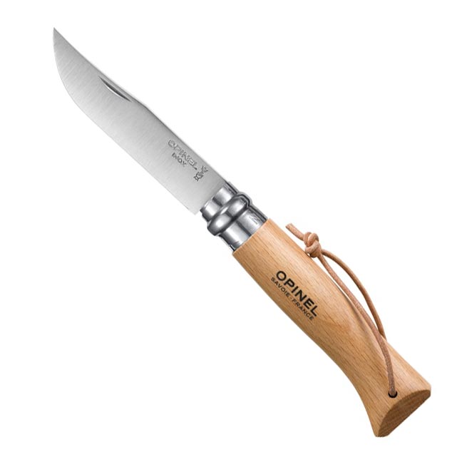 Cuchillo OPINEL No.07 VRI INOX con mango BUK y lazo, hoja de acero inoxidable