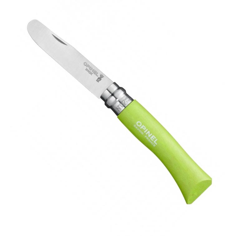 Cuchillo OPINEL infantil No.07 VRI INOX con mango HABR verde