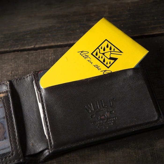 Bloc pequeño impermeable On-The-Go 6 piezas amarillo, tamaño tarjeta de visita