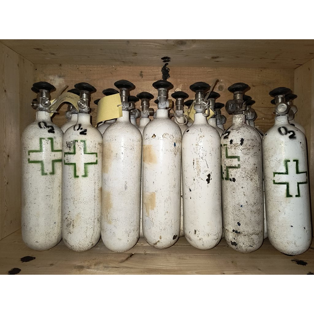 Botella portátil de oxígeno usada OXYGEN - foto ilustrativa