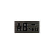Parche Velcro IR grupo sanguíneo AB- negro y verde
