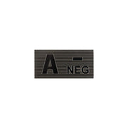 Parche VELCRO IR grupo sanguíneo A- negro y verde