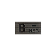 Parche VELCRO IR grupo sanguíneo B (NEG) negro/verde resistente a abrasión, temperatura y luz solar