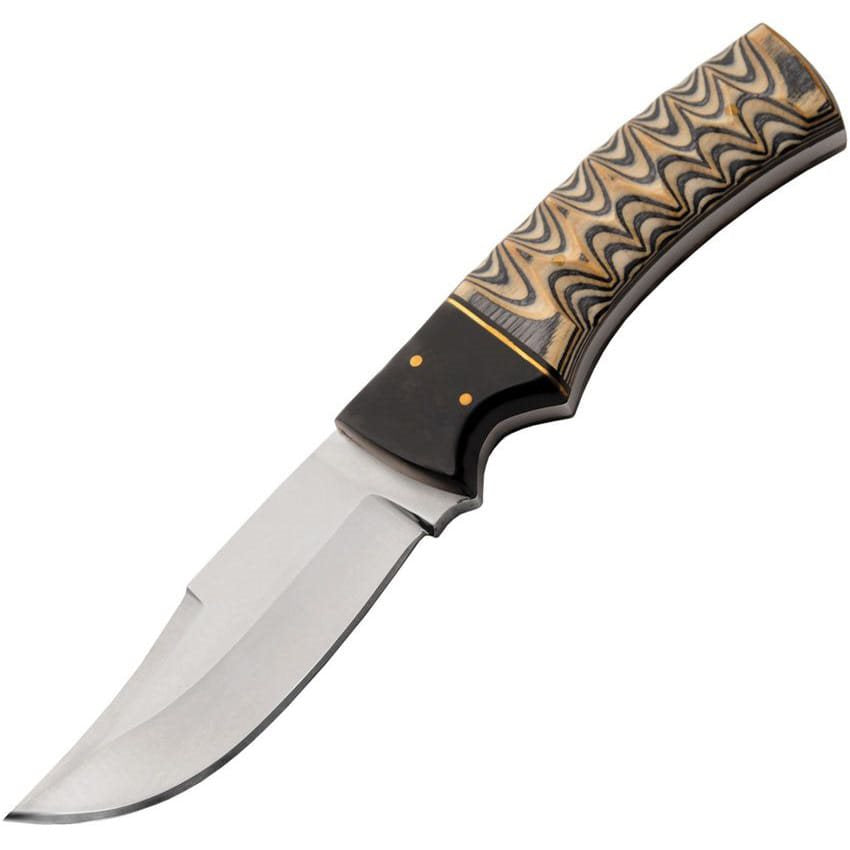 Cuchillo Ashwood de caza full-tang con funda