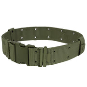 Cinturón US LC2 verde con hebilla FASTEX, nylon 5 cm, ajustable hasta 115 cm