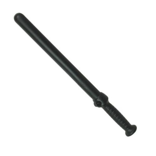 Porra rígida negra 48 cm de polipropileno, resistente, con orificio para correa de muñeca