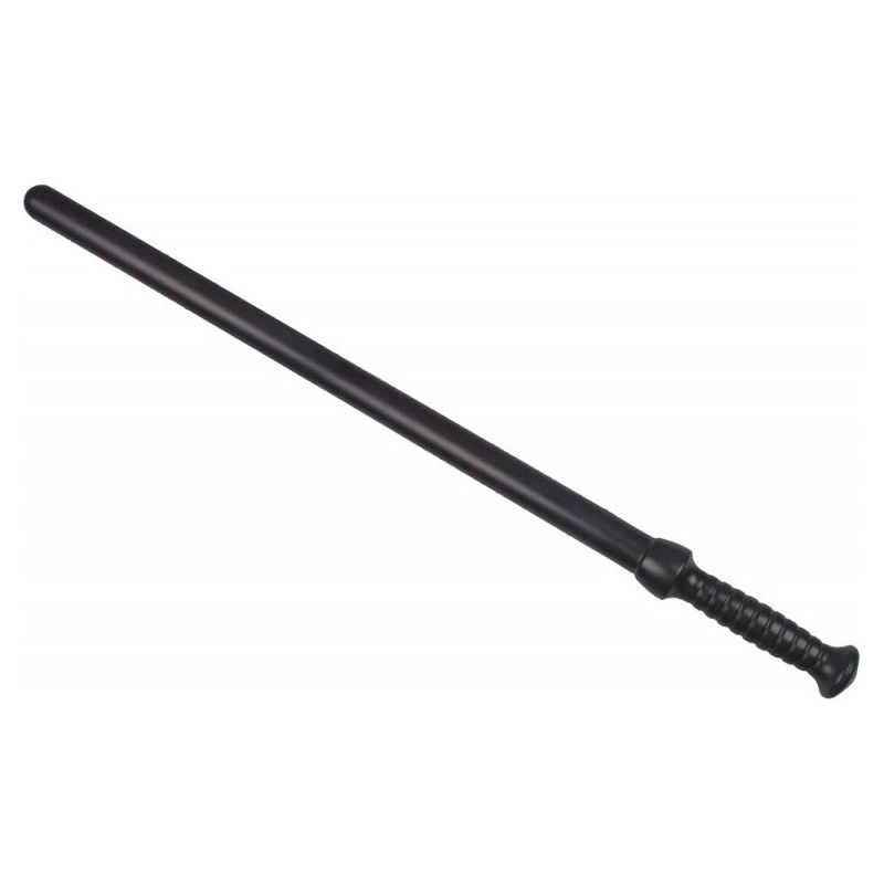 Porra recta negra de 58 cm en polipropileno, resistente y ligera (372 g)