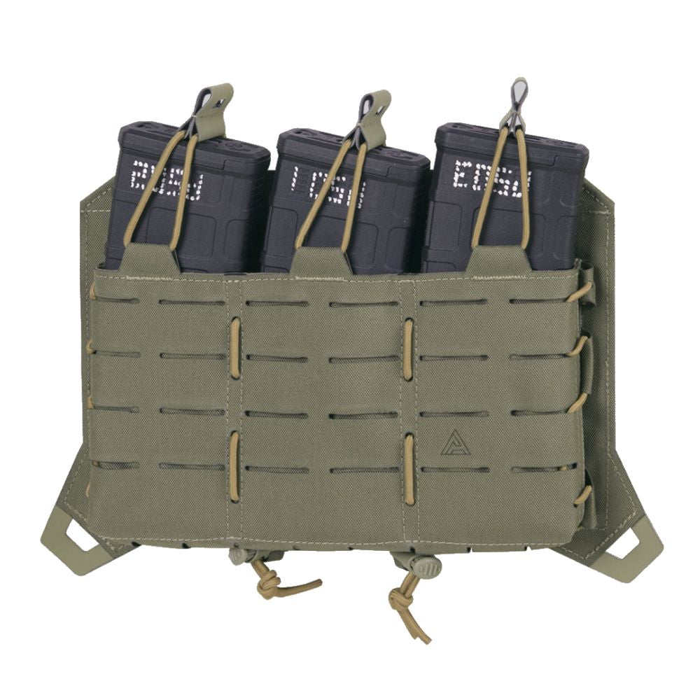 Plataforma frontal SPITFIRE con tres fundas para cargadores AR, AK y SR