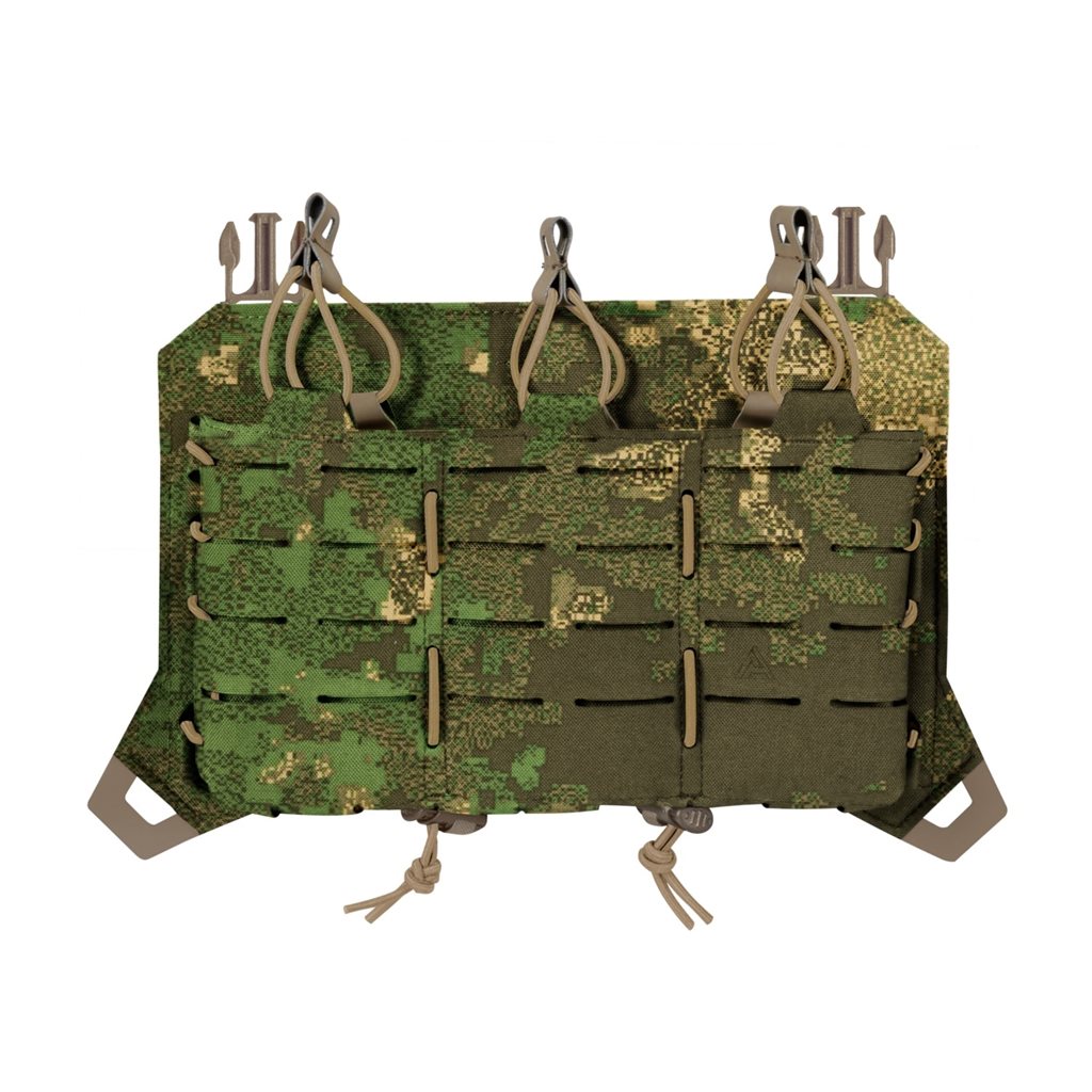 Plataforma frontal SPITFIRE con tres fundas para cargadores AR, AK y SR