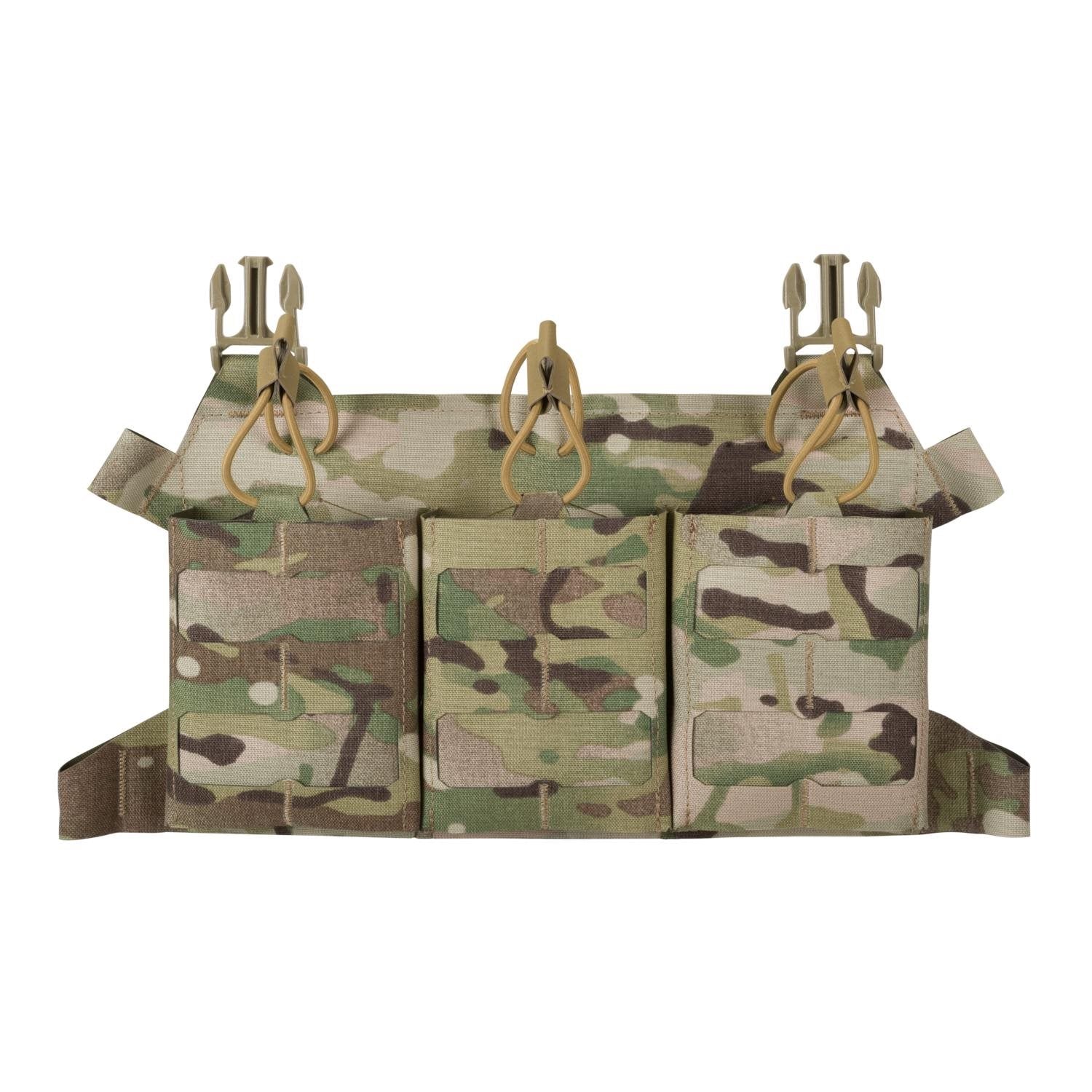 Plataforma frontal BEARCAT con tres bolsas para cargadores SR .308 en color coyote
