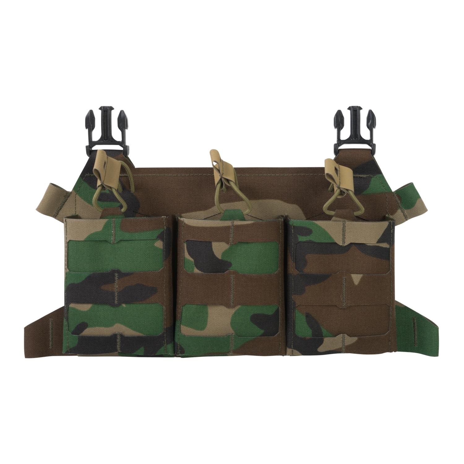 Plataforma frontal BEARCAT con tres bolsas para cargadores SR .308 en color coyote