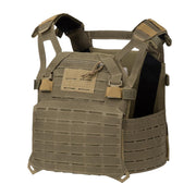 Portaplacas SPITFIRE® en verde, vista frontal, nylon laminado y corte láser PALS/MOLLE