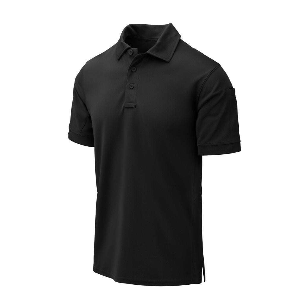 Polo UT TOPCOO ITE negro, TopCool ligero, bolsillo en manga izquierda