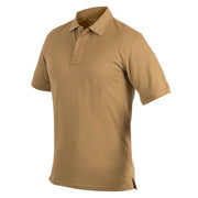 Polo UTL TOPCOOL LITE COYOTE de HELIKON-TEX, ligero y transpirable con bolsillo en la manga y anilla para gafas