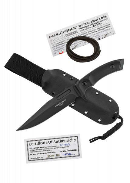 Cuchillo táctico Pohl Force Eight BK PF-5014 - Espadas y Más