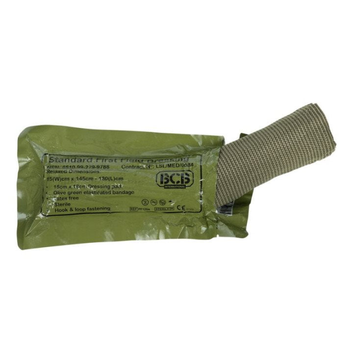 Vendaje estéril COMBAT FIRST FIELD 15 x 18 cm con cierre de velcro