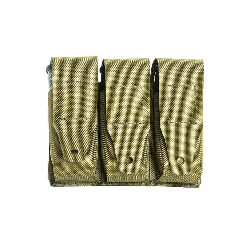 Bolsa para 3 granadas 40mm LS Verde en Cordura con cierre de velcro y sistema MOLLE