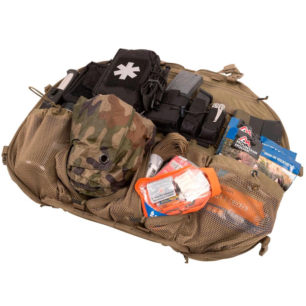 Mochila BAIL OUT BAG® (BOB) negra: se abre y se fija al asiento del coche para tener tus objetos esenciales siempre a mano