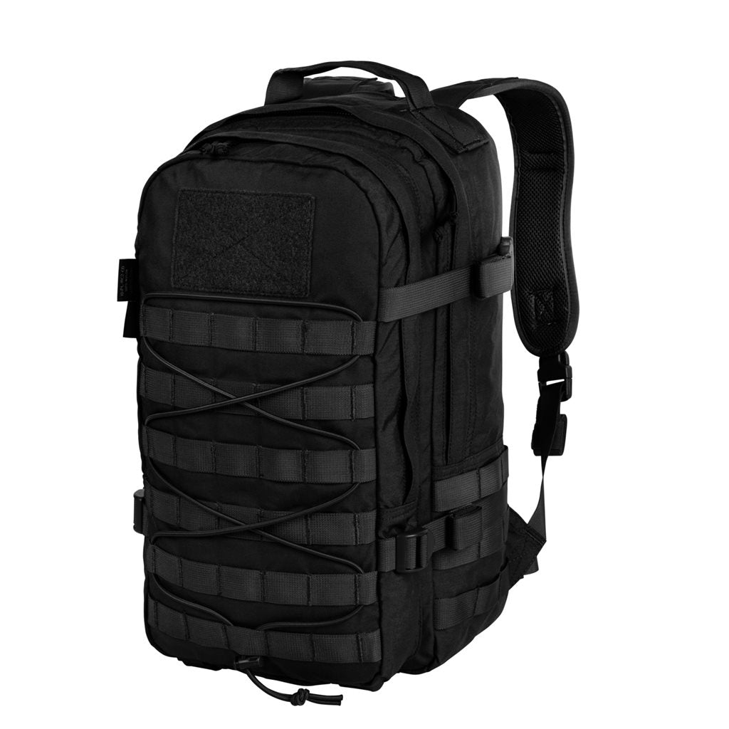 Mochila RACCOON Mk2 Cordura® 20 L negra con sistema MOLLE, arnés de pecho y cinturón lumbar