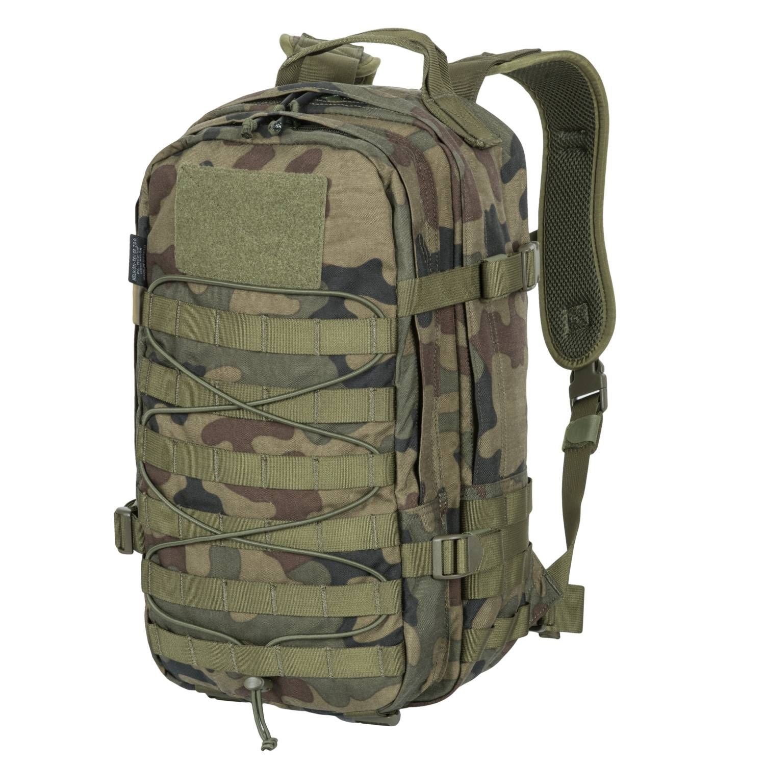 Mochila RACCOON Mk2 Cordura® 20 L negra con sistema MOLLE, arnés de pecho y cinturón lumbar