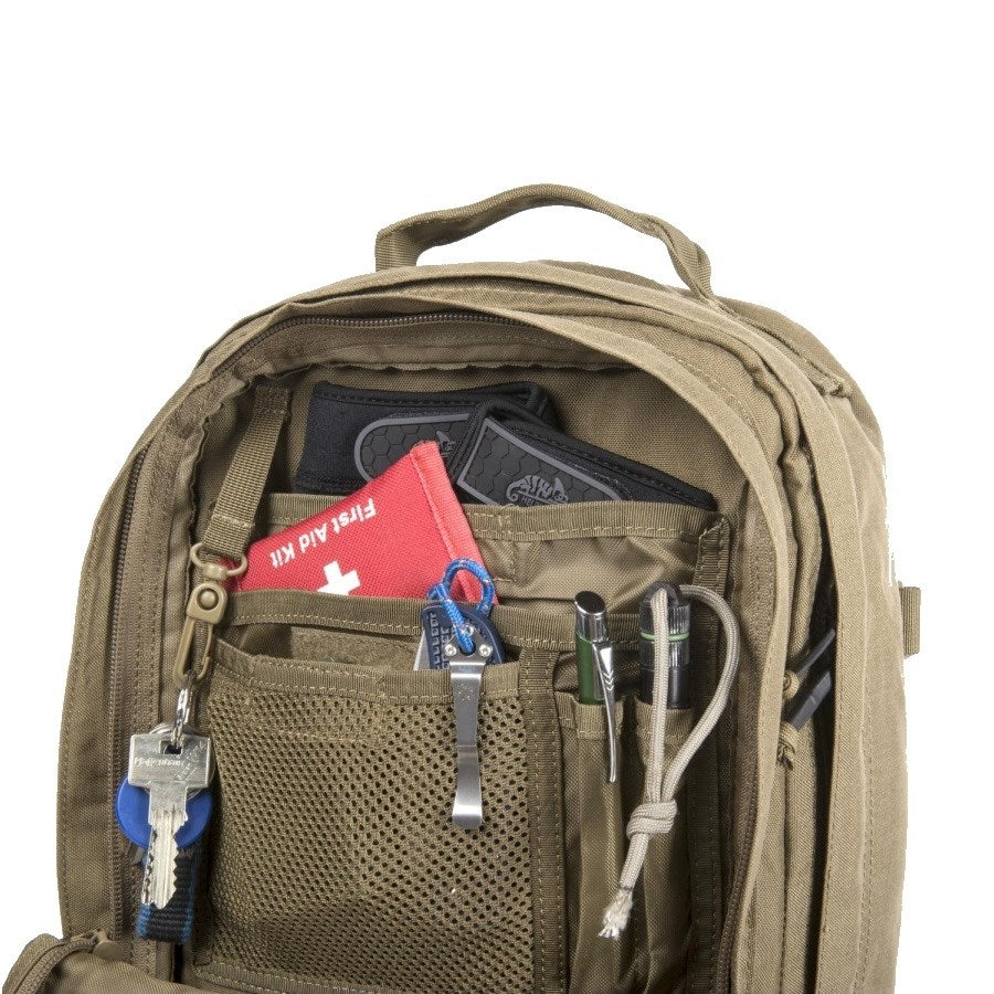 Mochila RACCOON Mk2 Cordura® 20 L negra con sistema MOLLE, arnés de pecho y cinturón lumbar