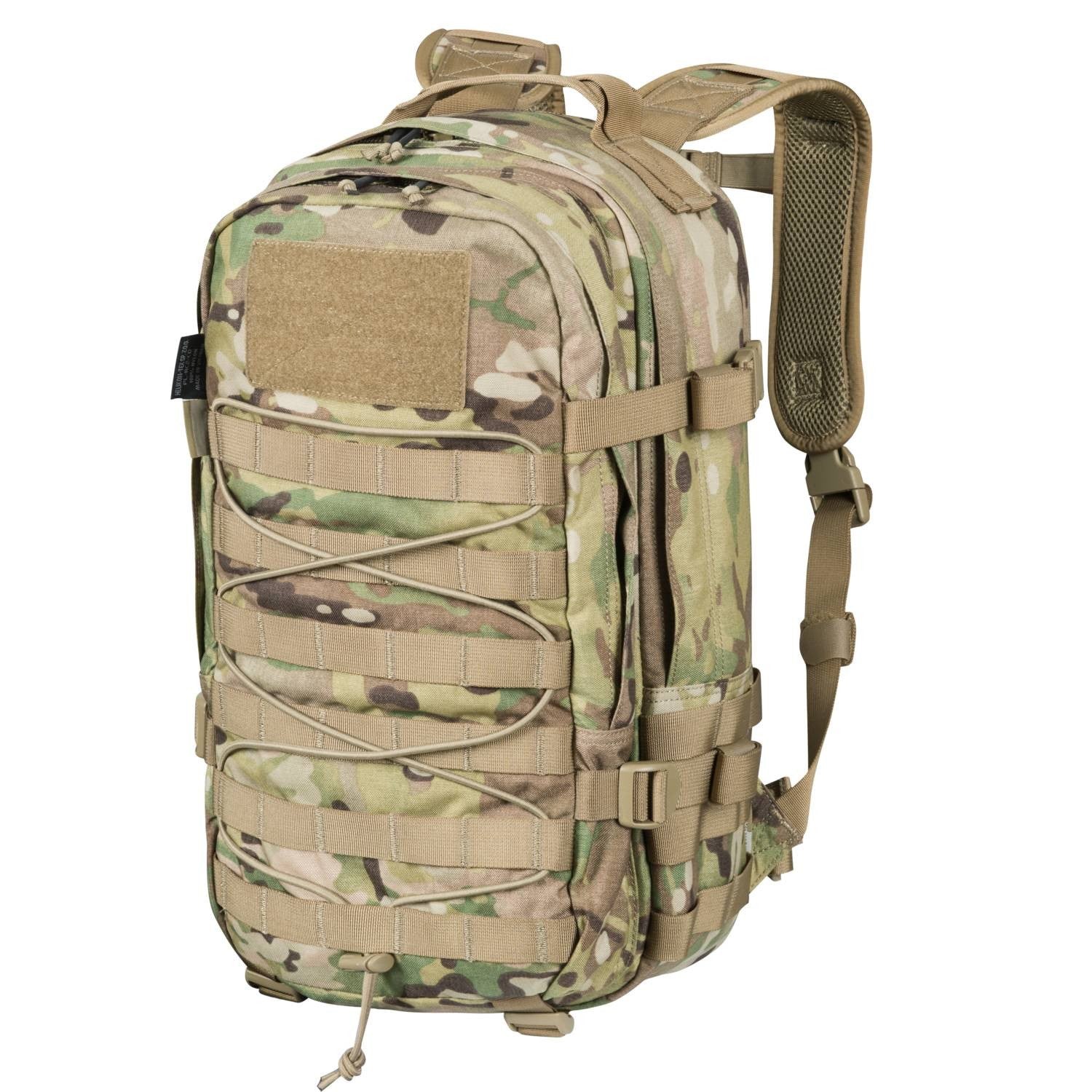 Mochila RACCOON Mk2 Cordura® 20 L negra con sistema MOLLE, arnés de pecho y cinturón lumbar