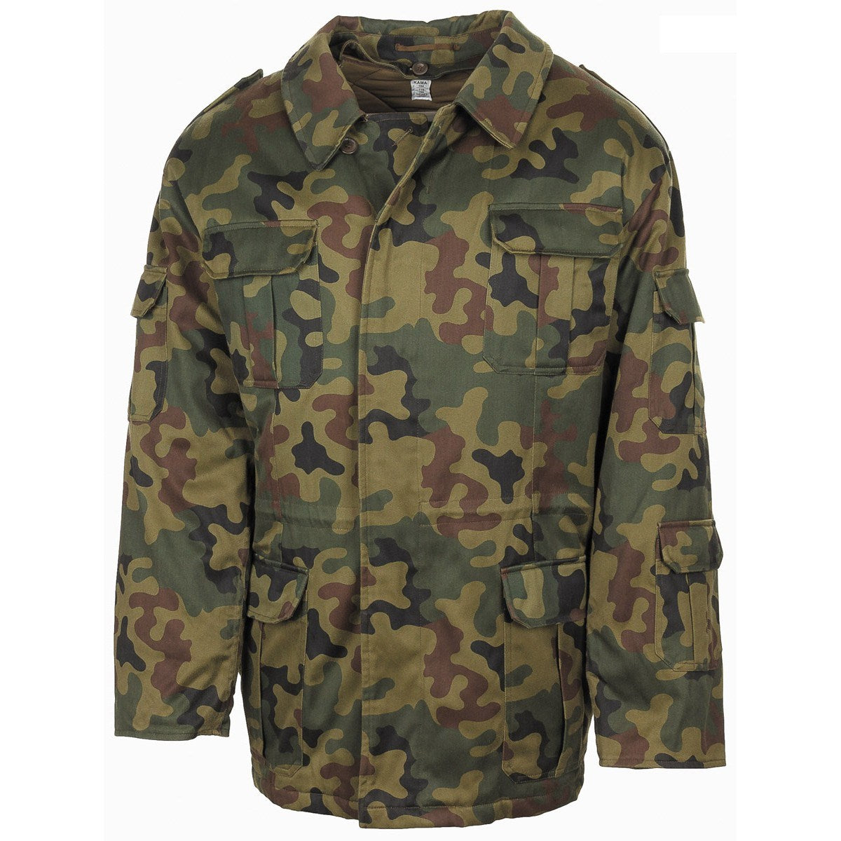 Chaqueta polaca vz.93 WOODLAND con forro, usada, 7 bolsillos y cuello alto