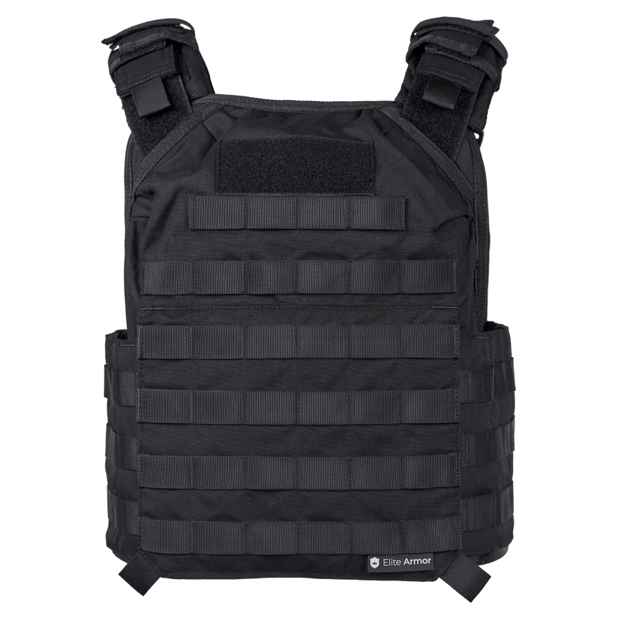 Chaleco Portaplacas Táctico Negro Elite Armor Ajustable