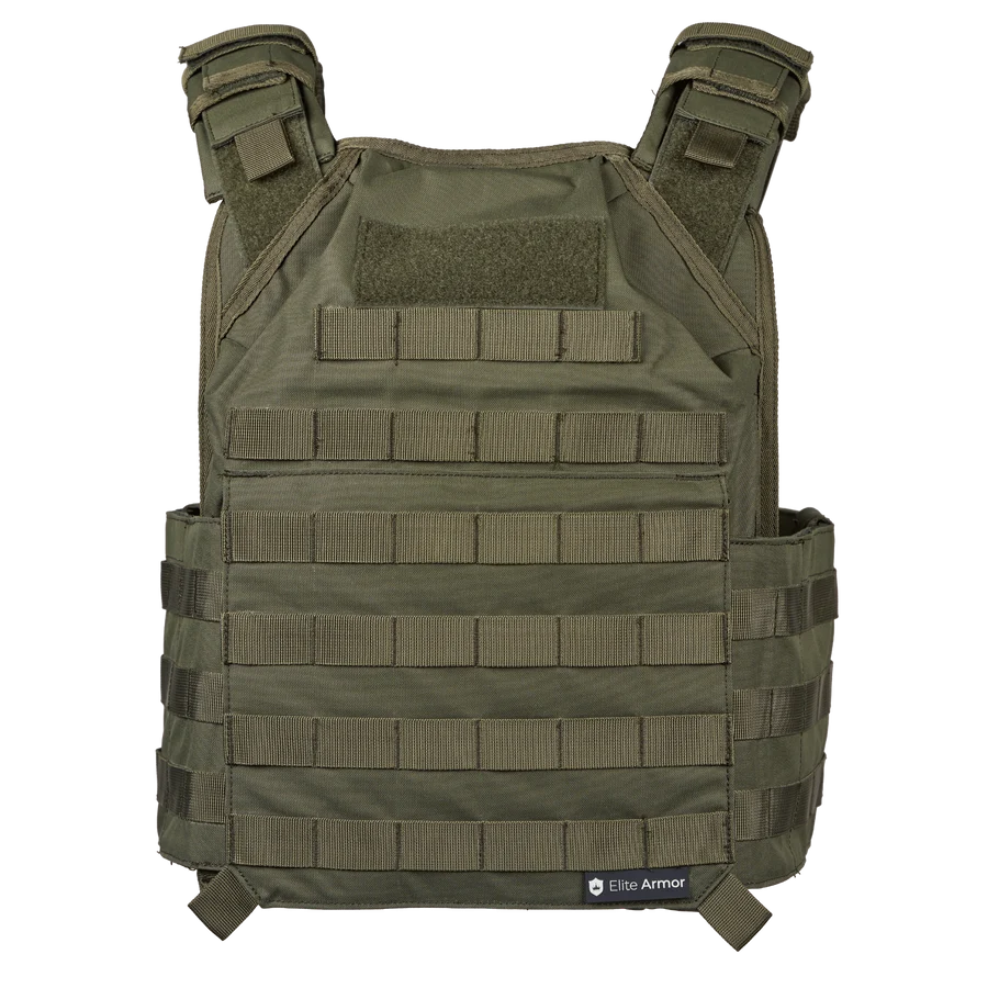 Chaleco Portaplacas Táctico Verde Elite Armor Ajustable