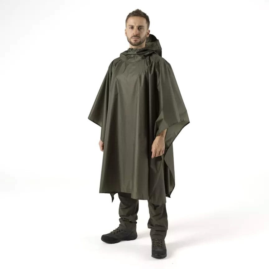 Poncho ligero Helikon negro, vista del producto