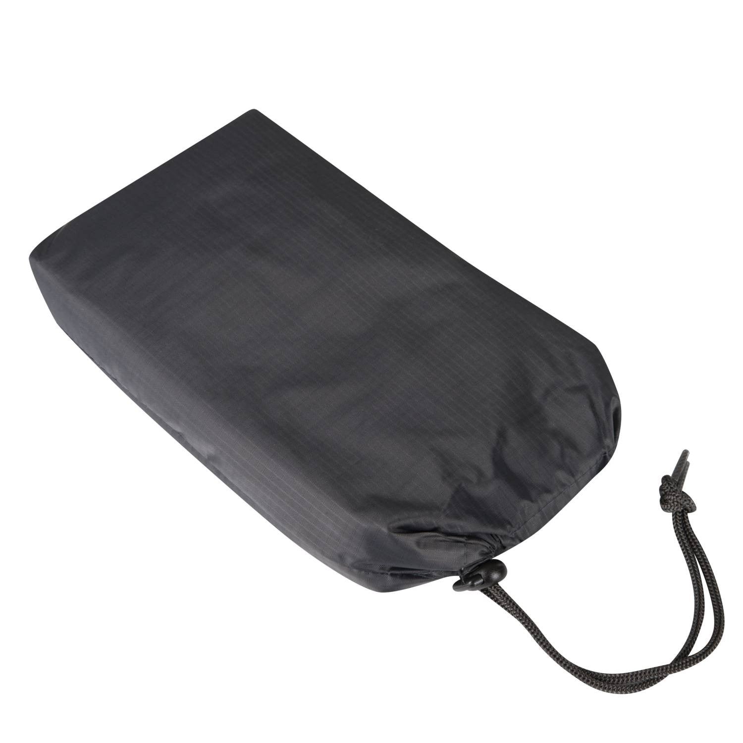Poncho Helikon negro en tejido rip-stop con capucha y ojales metálicos