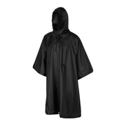 Poncho Helikon negro en tejido rip-stop con capucha y ojales metálicos
