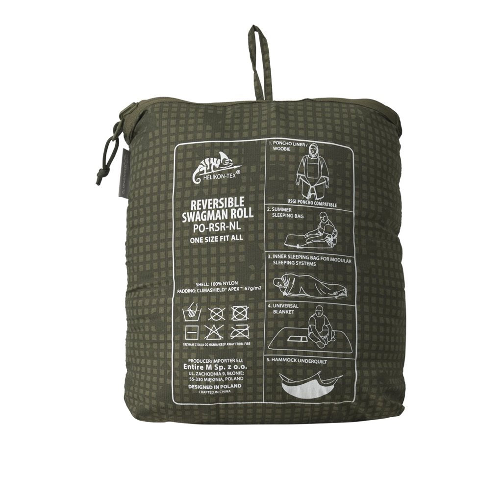 Poncho reversible SWAGMAN ROLL PENCOTT® WILDWOOD™/SNOWDRIFT™ en nylon impermeable 145 x 200 cm