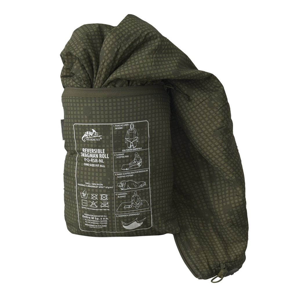 Poncho reversible SWAGMAN ROLL PENCOTT® WILDWOOD™/SNOWDRIFT™ en nylon impermeable 145 x 200 cm